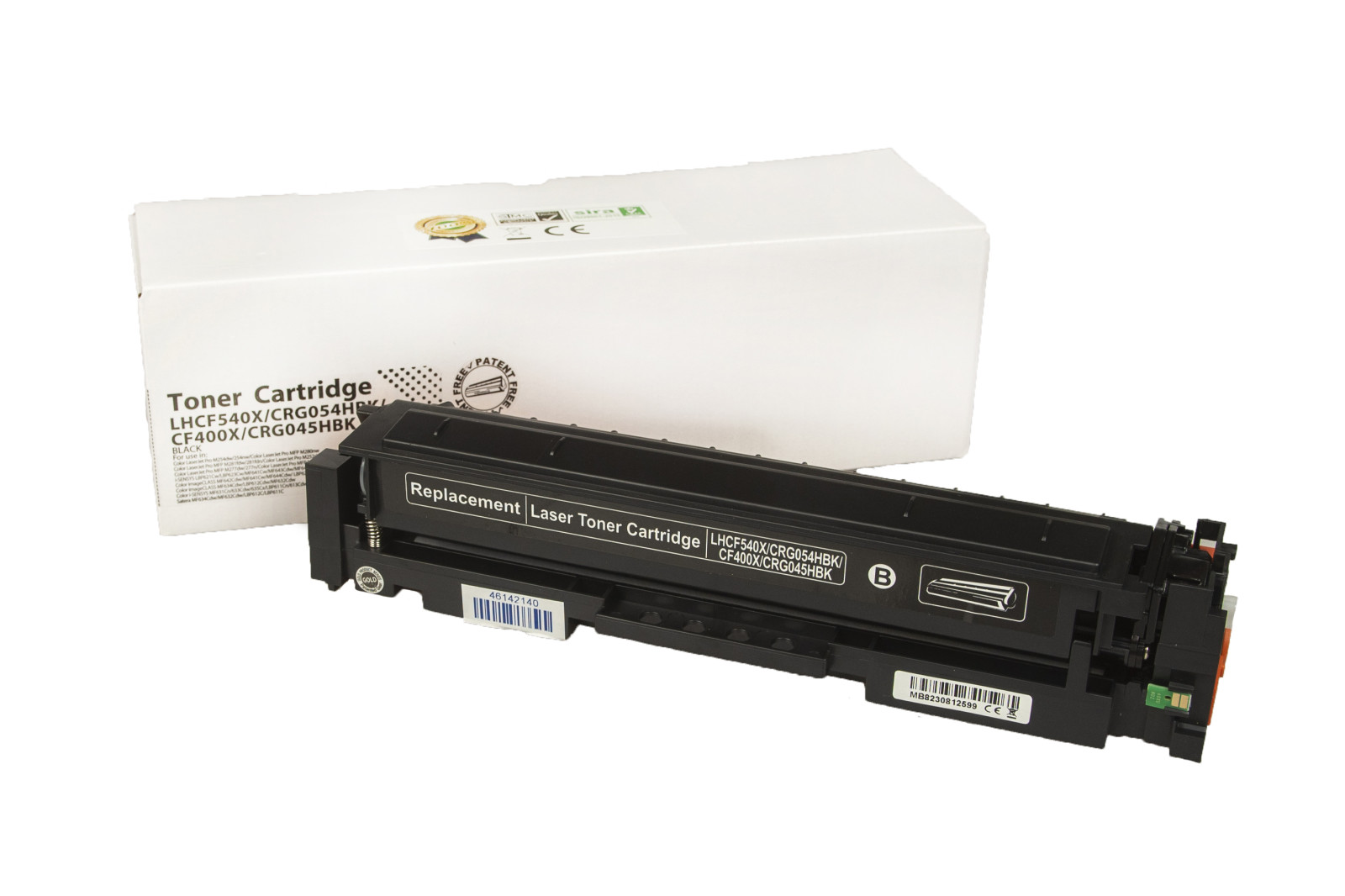Kompatibilni toner CF540X, 203X, CRG054HBK, 3028C002, CF400X, 201X, CRG045HBK, 1246C002, 3200 strani za HP tiskalnike