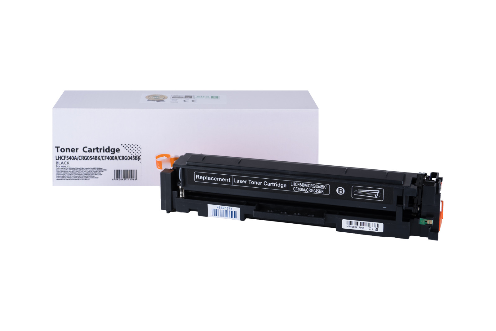 Kompatibilni toner CF540A, 203A, 3024C002, CRG054K, CF400A, 201A, 1242C002, CRG045K, 1400 strani za HP tiskalnike